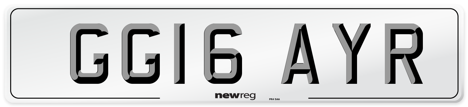 GG16 AYR Number Plate from New Reg